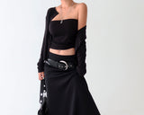 26FW Shirring Tube Top & Cardigan Set