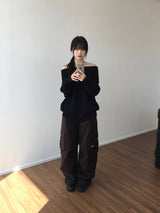 Work low-rise cargo pants (2 colors)