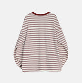 No.1196 MS stripe loose T (3color)