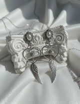 [QWER Piercing] Silver Angel Heart Piercing