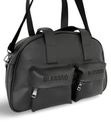 HALF MOON SHOULDER CROSS BAG_LARGE-Hybrid leather Black_black