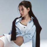 Boyfriend Loose Fit Shirt Blue
