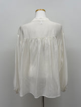 Tony See-through Wrap Balloon Fit Blouse