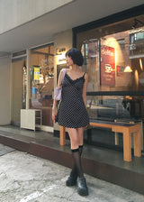 SATIN DOT DRESS