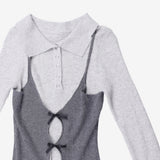 ルーニーリボンレイヤードTシャツ