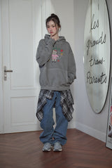 Hello Flower Pigment Hoodie