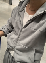 [Set-up]Find fleece sweat zip-up pants