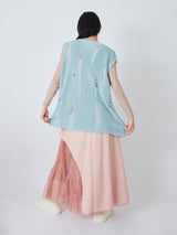 HAND EMBROIDERY DISTRESSED VEST