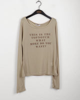 ティップトゥルーズフィットシースルー長袖Tシャツ