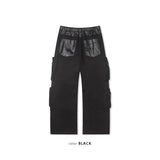 シグネチャーレザーカーゴパンツ(ブラック)
