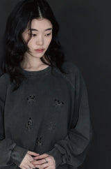 26FW★ Happy Puppy Patch Pigment Raglan Sweatshirt