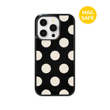 【MADE】Sizzling dot Black iPhone case [Glossy Glass/Magsafe]