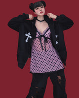 big dot ribbon pink slip-dress