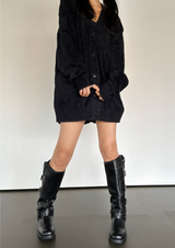 5-BUTTON ANGORA OVERSIZED LOOSE CARDIGAN 🖤 UNIQUE WINTER TOP ZIP-UP