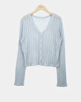 Noor Wave Ribbed Cardigan