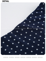 Navy Dotted Lace Chiffon Long Skirt