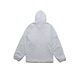 'Shh!' OVER-FIT HOODY_WHITE MELANGE