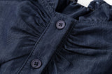 Frillet Denim Ruffle Blouse 231661012