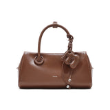 muva. Genuine‑Leather Pillow‑Style Hand Tote, Convertible Cross‑body Retro Commuter Niche Textured Women’s Purse, New Arrival Feb 10
