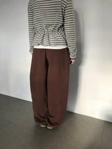 Fleece Stripe Frill Cardigan (4 Colors)