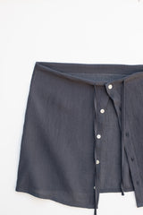 Pleat wrap cover up (Dark grey)