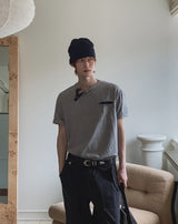 フィロ ダイアゴナル ヘンリーネック ショートスリーブ Tシャツ