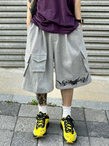 Scull cargo sweat bermuda pants 2C