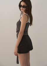 LAYERED SLEEVELESS 2WAY TOP _GREY