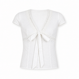 Rina Eyelet Ribbon Blouse
