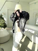 1101. シフォンリボンクロップT