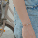 Dream Catcher, single line bracelet_April Birthstone