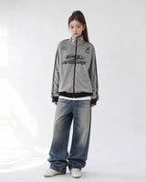 (UNISEX) Velour Track Jersey Jacket