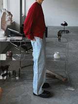 ASCLO Washed Wide Denim Pants (4color)