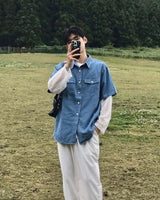 ケイヴンデニム半袖シャツ