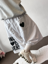 All Love Tattoo Print Patch Wide Bermuda Pants 4Color