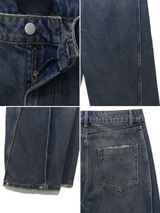Beldin ピンタックワイドデニムパンツ S M L (2 Colors)