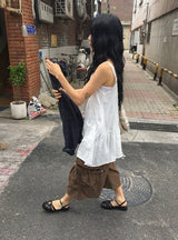 Mameko Lace Sleeveless Layered One Piece