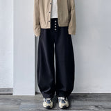 Drawstring Buttoned Balloon Pants
