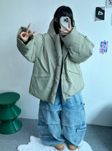 FRONT CARGO BALLOON DENIM PANTS💙🖤 - 2 COLORS
