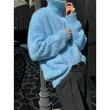 [Unisex] ヘアーハーフニットジップアップ(4color)