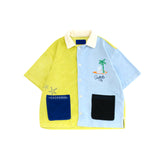 EXOTIC TERRY OPEN COLLAR SHORT-SLEEVE SHIRTS (UNISEX)_SYS0BL02EY