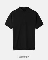 Jevin Muscle Fit Half Zip-Up Short Sleeve
