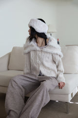 Mink Big Collar Cardigan