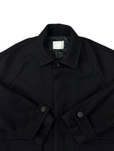 Troy Balmacaan Wool Coat - Black