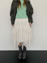 シフォンアンバランススカート