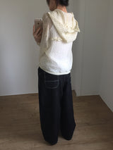 Frill Hoodie Dot Jumper (3color)