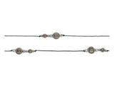 Shell Leather String Belt (Black)