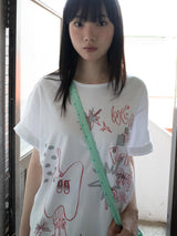 クレヨンフルーツTシャツ (アップルホワイト)