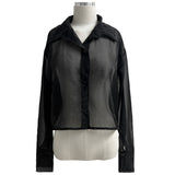 Luna See-Through Layered Long Sleeve Shirt (3 Colors)