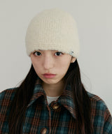 ブークレブレンドニットビーニー アイボリー